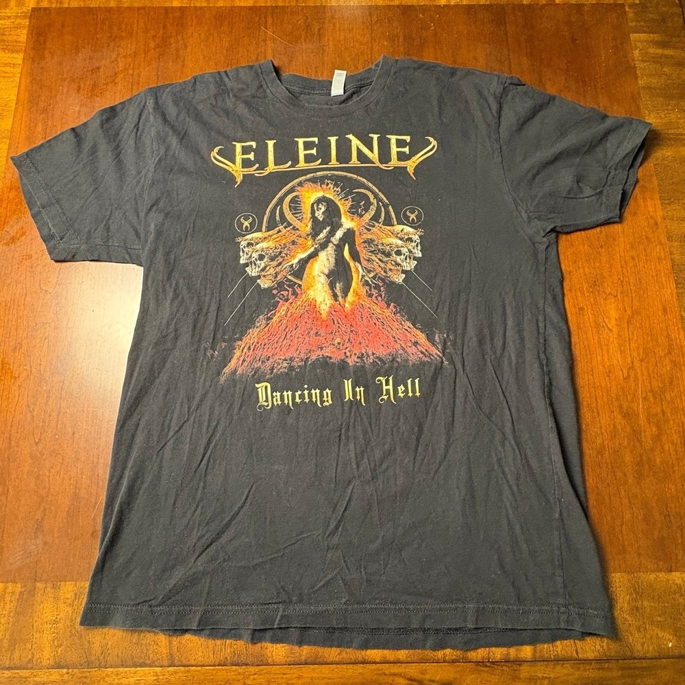 Eleine Dancing in Hell Gothic Metal Band T-Shirt Black XL